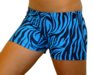 2 1/2" Spandex Shorts (Turquoise Zebra)