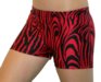 2 1/2" Spandex Shorts (Red Zebra)