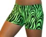 2 1/2" Spandex Shorts (Neon Green Zebra)