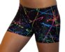 2 1/2" Spandex Shorts (Black Paint Splatter)