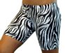 4" Spandex Shorts (Black & White Zebra)