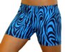4" Spandex Shorts (Turquoise Zebra)