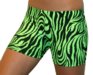 4" Spandex Shorts (Neon Green Zebra)