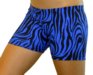 4" Spandex Shorts (Royal Blue Zebra)