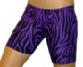 6" Spandex Shorts (Purple Zebra)