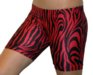 6" Spandex Shorts (Red Zebra)