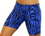 6" Spandex Shorts (Royal Blue Zebra)