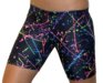 6" Spandex Shorts (Black Paint Splatter)