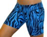 5" Spandex Padded Slider Shorts (Turquoise Zebra)
