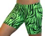 5" Spandex Padded Slider Shorts (Neon Green Zebra)
