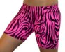 5" Spandex Padded Slider Shorts (Neon Pink Zebra)
