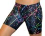 5" Spandex Padded Slider Shorts (Black Paint Splatter)